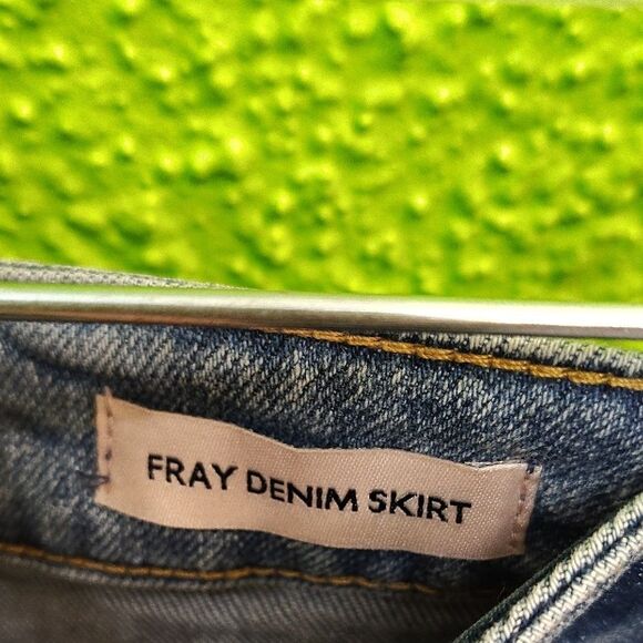 BCBG Blue Asymmetrical Midi Pencil Skirt - Picture 3 of 3